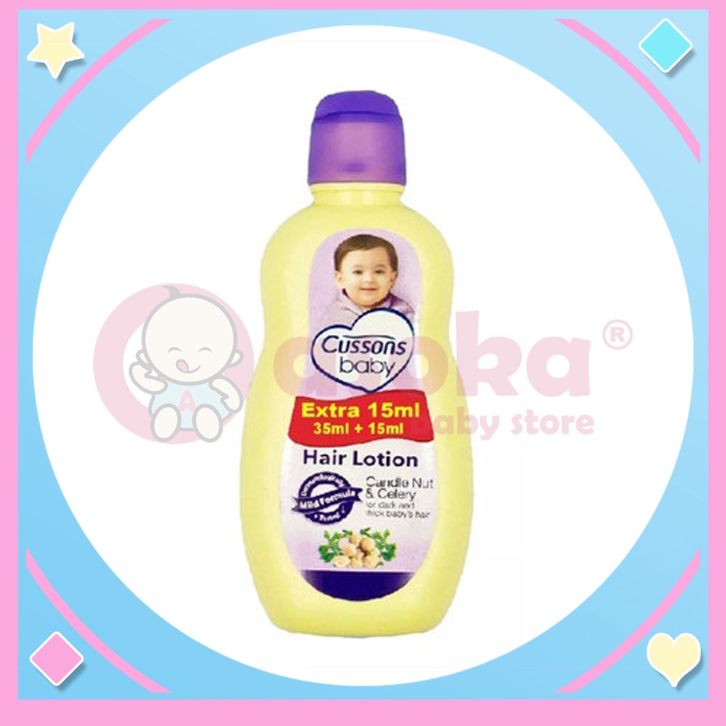 Cussons Baby Candle Nut &amp; Celery Hair Lotion 35ml + 15ml ASOKA