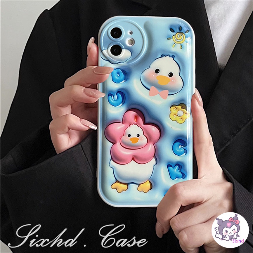 For Redmi 12C 10C 10A 9T 9C Note 12 11s 11 10 9 8Pro10 9A 9 Xiaomi 12Lite 11Lite 11T 10T Poco M3 M4 F3 X4 X3Pro NFC 3D Vision AirBag Case Simple Ins Duck Soft Cover