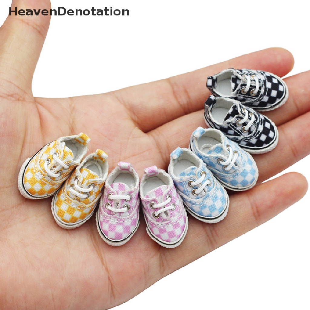 [HeavenDenotation] 1pasang Ob11 DOD 1per12 Bjd Doll Sepatu Kanvas Fashion Untuk Body9, GSC, YMY, Obitsu11, molly Doll Sepatu Sneaker Boneka Aksesoris Boneka HDV