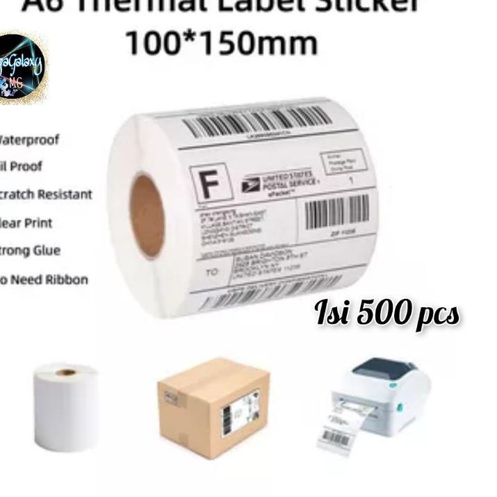 

ANA548 Label Sticker Thermal 100x150 Kertas Thermal Barcode A6 500 pcs +++