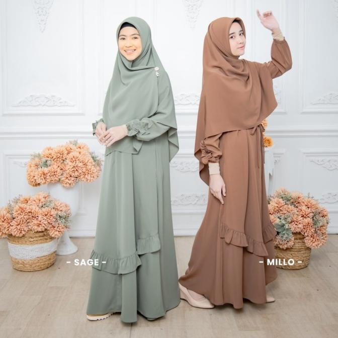 Gamis polos Malika hijab hayuri(gamis only)