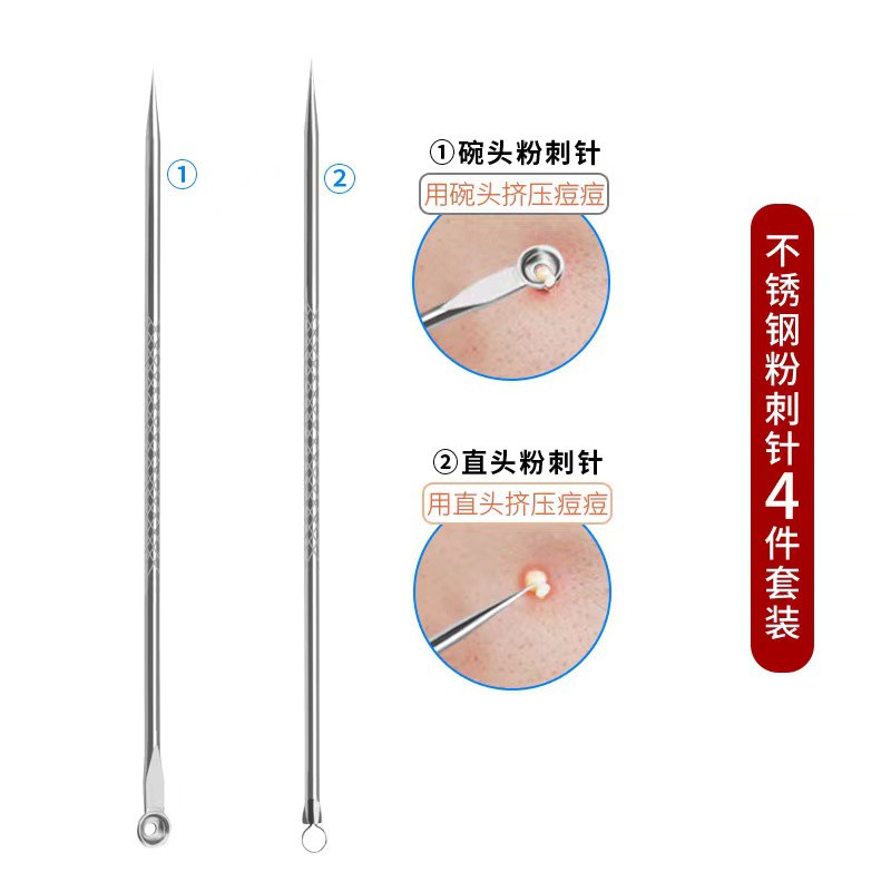 Pinset Komedo Stainless Ori Set Pinset Jerawat Jepitan Komedo Blackhead Tweezer