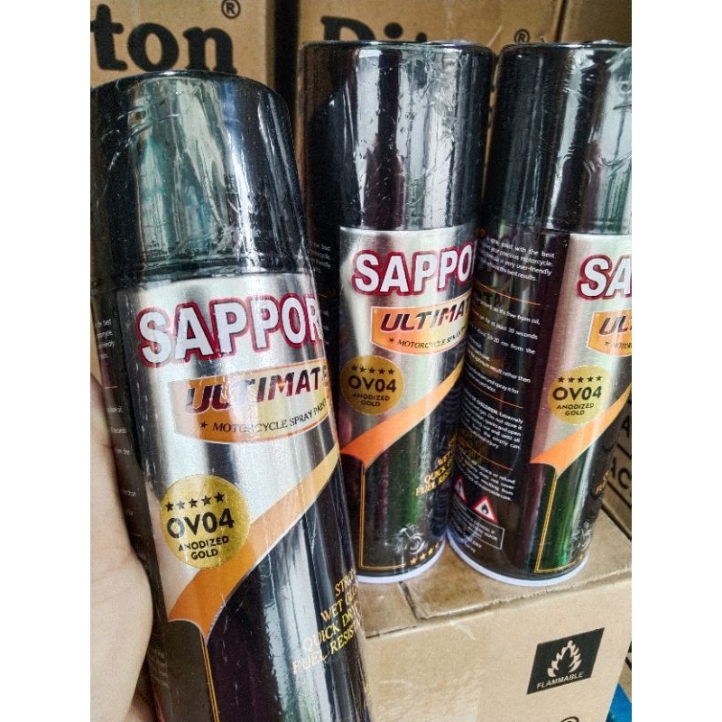 cat spray pilok pilox cat semprot sapporo saporo ultimate ov04 anodized gold 400ml velg gold