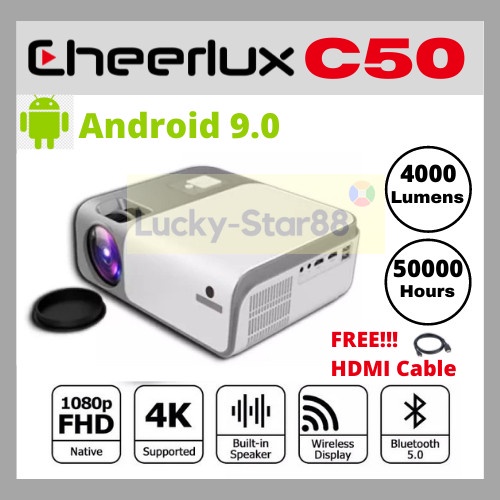 

[[JNT COD]] Proyektor Cheerlux C50 Android Wifi Full HD 4000 Lumens