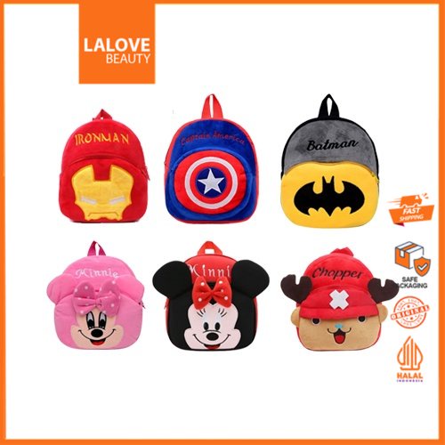 Tas Anak Ransel Anak Karakter Bahan Lembut Dan Halus Lucu Import