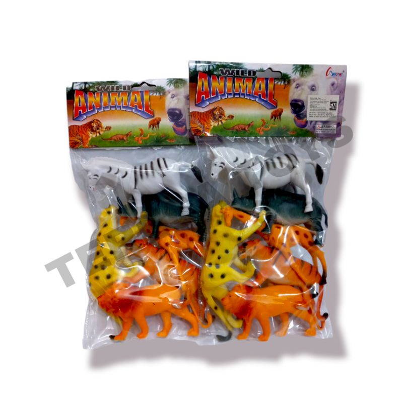 Wild Animal, Mainan Binatang, Mainan Hewan-hewanan set