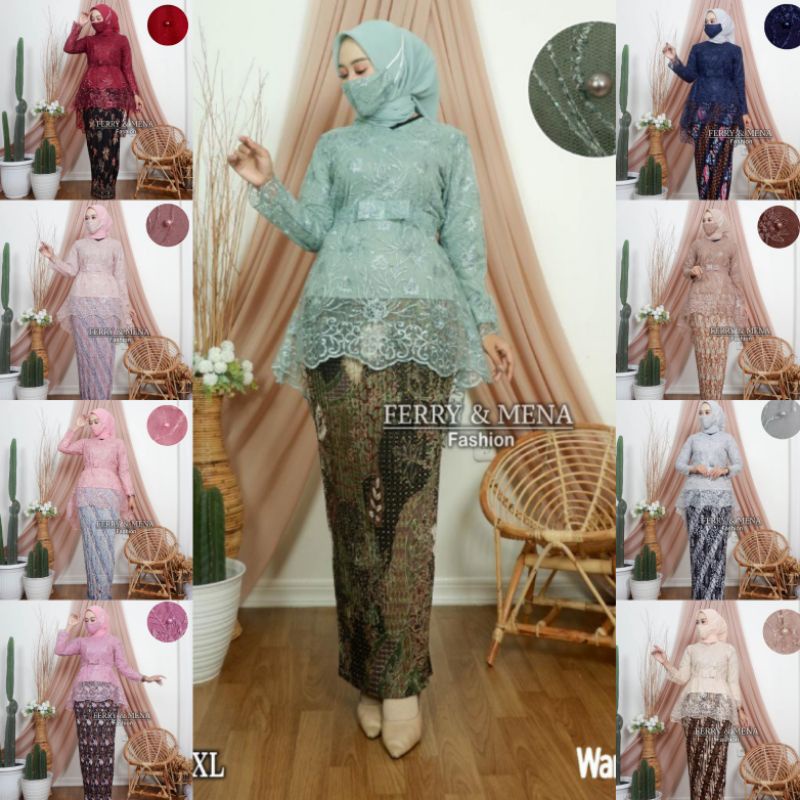 SETELAN KEBAYA MODERN /SET KEBAYA NABILA TERBARU 2023 /KEBAYA WISUDA CANTIK