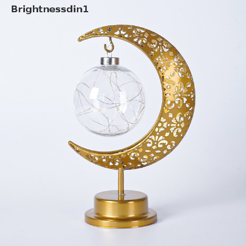 [Brightnessdin1] Hiasan Lampu Led Bulan Ramadhan Emas Untuk Rumah Hiasan Lampu Ramadhan Kareem Lebaran Eid Mubarak Muslim Butik