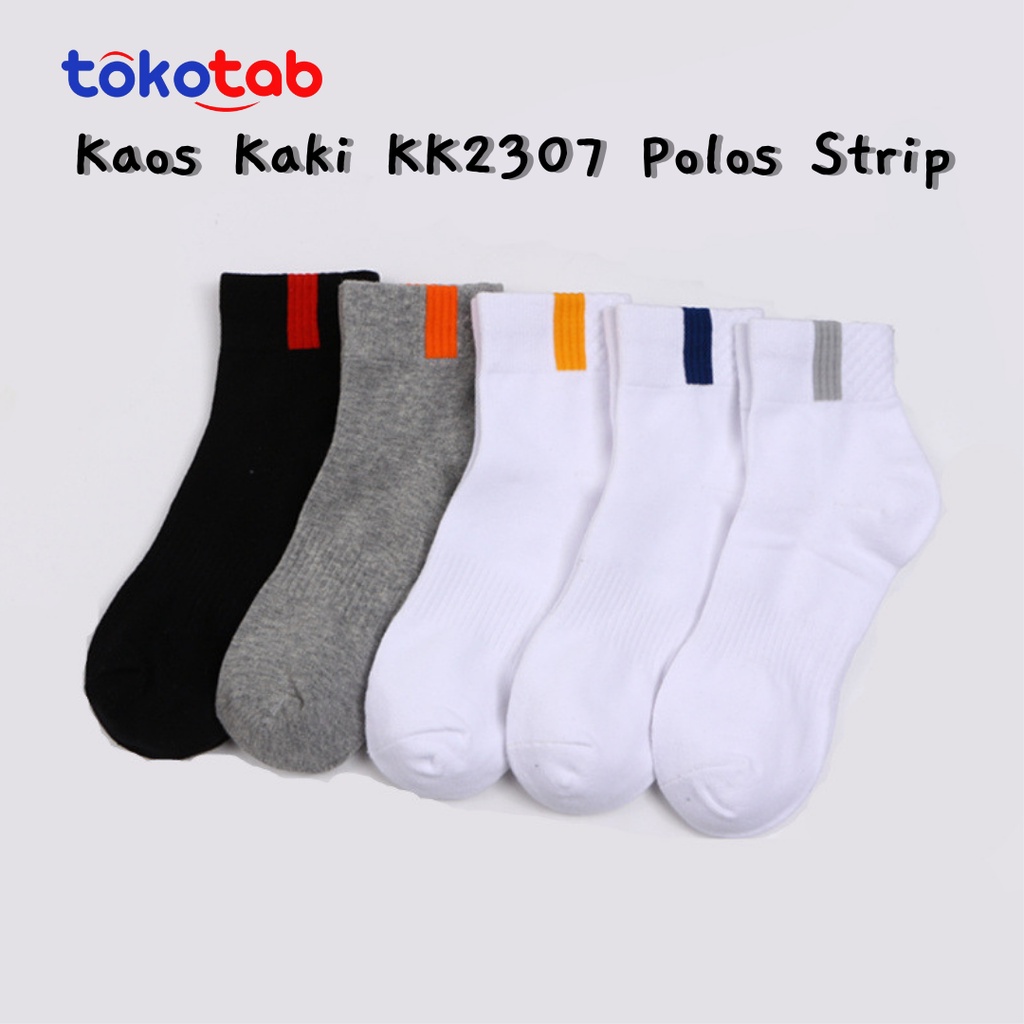 Tokotab - Kaos Kaki Pria Kaos Kaki Polos Kaos Kaki Hitam Abu Putih