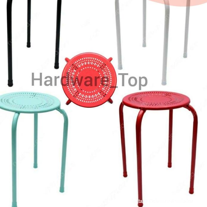 ➲ Kursi Cafe Bulat Minimalis Full Besi / Kursi Tamu / Bangku metal Minimalis serbaguna ➮