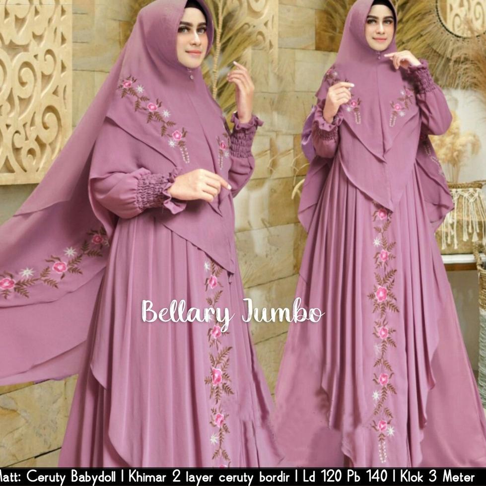 MURAH BELLARY SYARII JUMBO LD 120cm BY MMC/GAMIS JUMBO/BAJU MUSLIM JUMBO/BUSANA MUSLIM JUMBO/BAJU SY