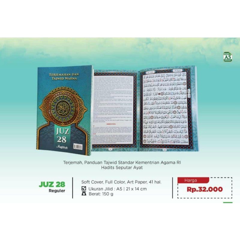 Juz 28 Terjemah Tajwid Warna • Juz 29 Reguler Terjemah Tajwid Warna • Juz 29 For Kids • Juz 'Amma Re
