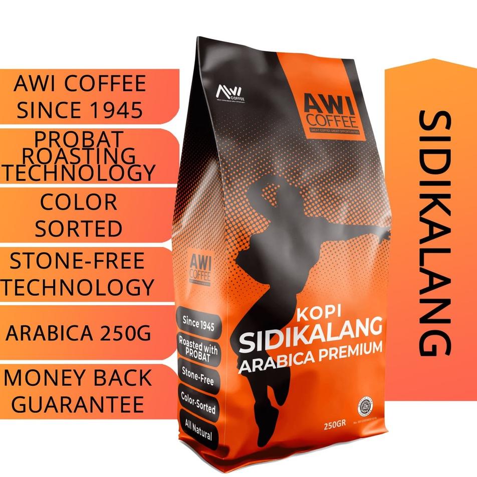 

♥ Awi Kopi Sidikalang Arabica Premium Biji 250G | Coffee Beans | Grade 1 | Roasted | Kualitas Ekspor ❃