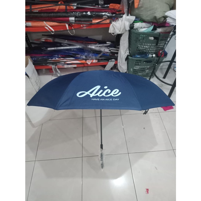 [ payung custom grosir ] Payung Kazbrella Terbalik Reverse Umbrella Gagang C Sarung Premium sablon 1 warna - promosi souvenir