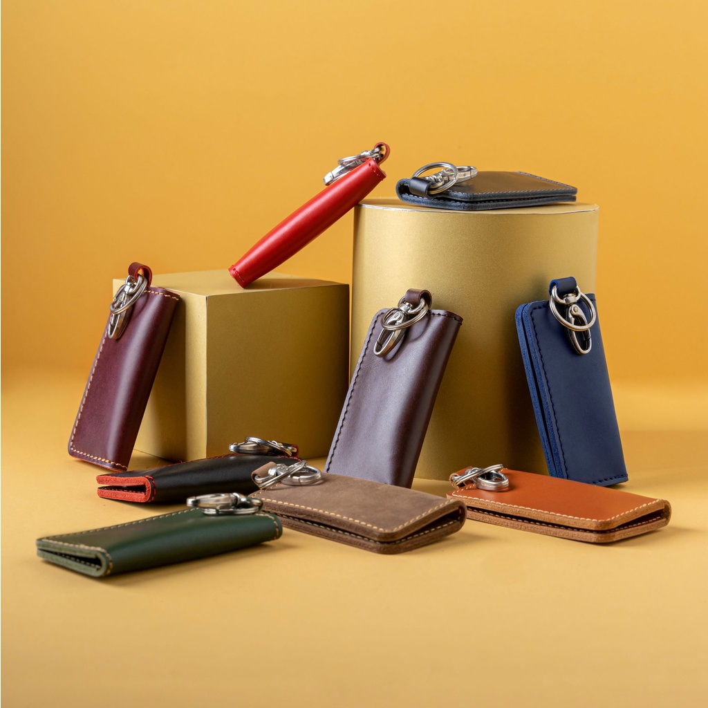 Dompet STNK Kulit Asli - Gantungan Kunci Mobil Motor Model Lipat Buku