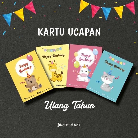 THANKS CARD KARTU UCAPAN ULANG TAHUN BIRTHDAY CARD
