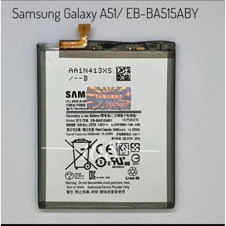 Baterai Batre Battery Samsung A51  A515 A515f EB-BA515ABY ORIGINAL 100%