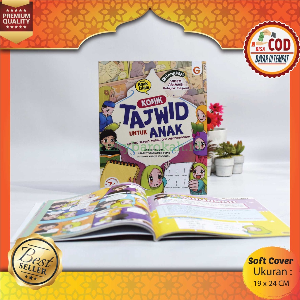 Buku Anak Muslim Komik Tajwid Untuk Anak Dilengkapi Video Animasi Belajar Tajwid Penerbit Gema Insan