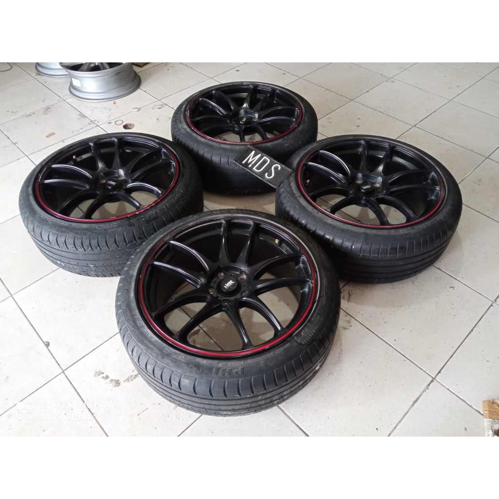 Velg Mobil Bekas Ring 19 Lubang 5 KAMIKAZE R19X8,5 H5X114,3 ET42 BAN 225 45 R19