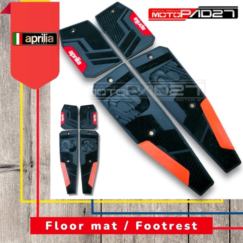 Karpet pijakan kaki footrest floor Rubber Premium APRILIA SR-GT200