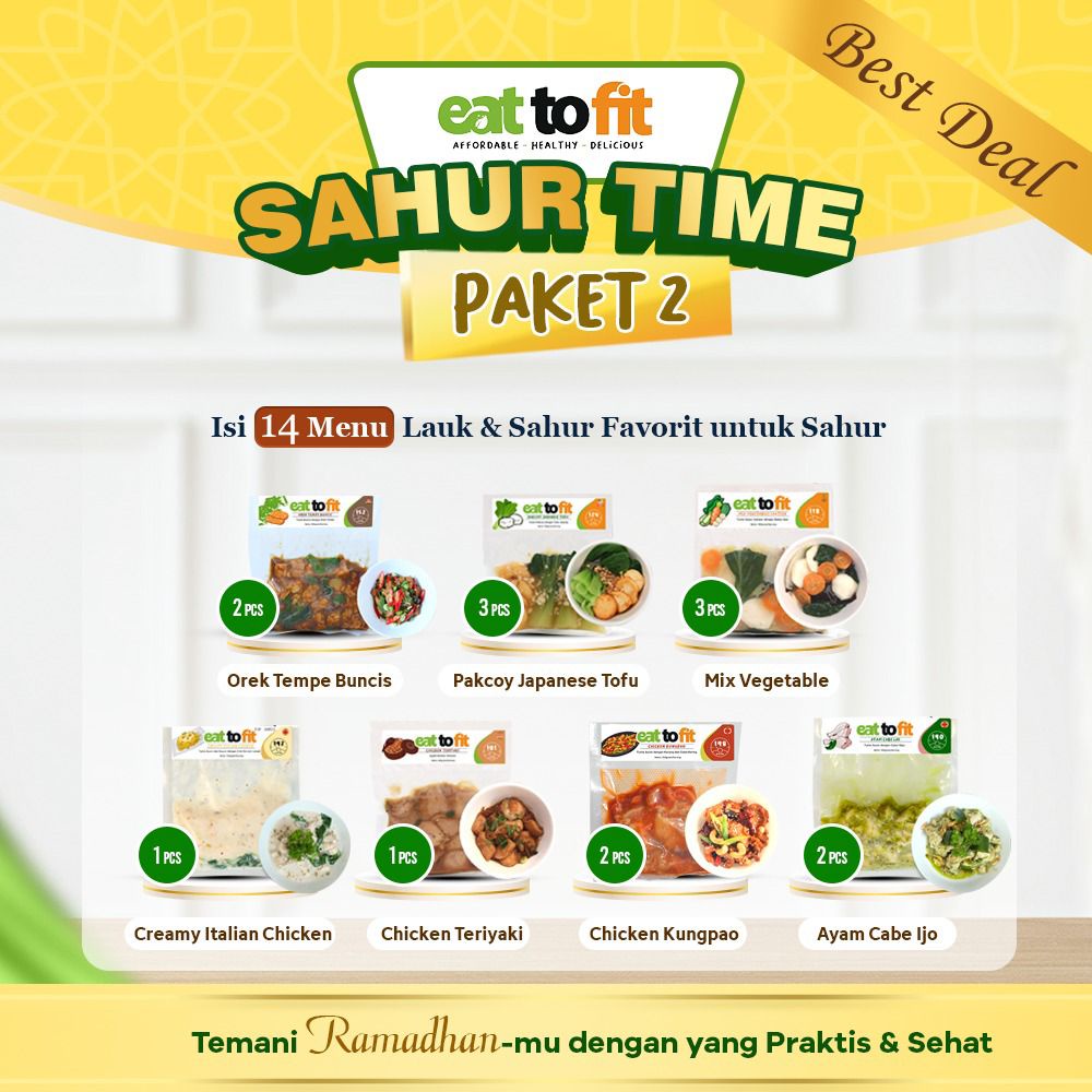 PAKET SAHUR SEHAT EAT TO FIT FROZEN FOOD /  MAKANAN SEHAT SAHUR TIME