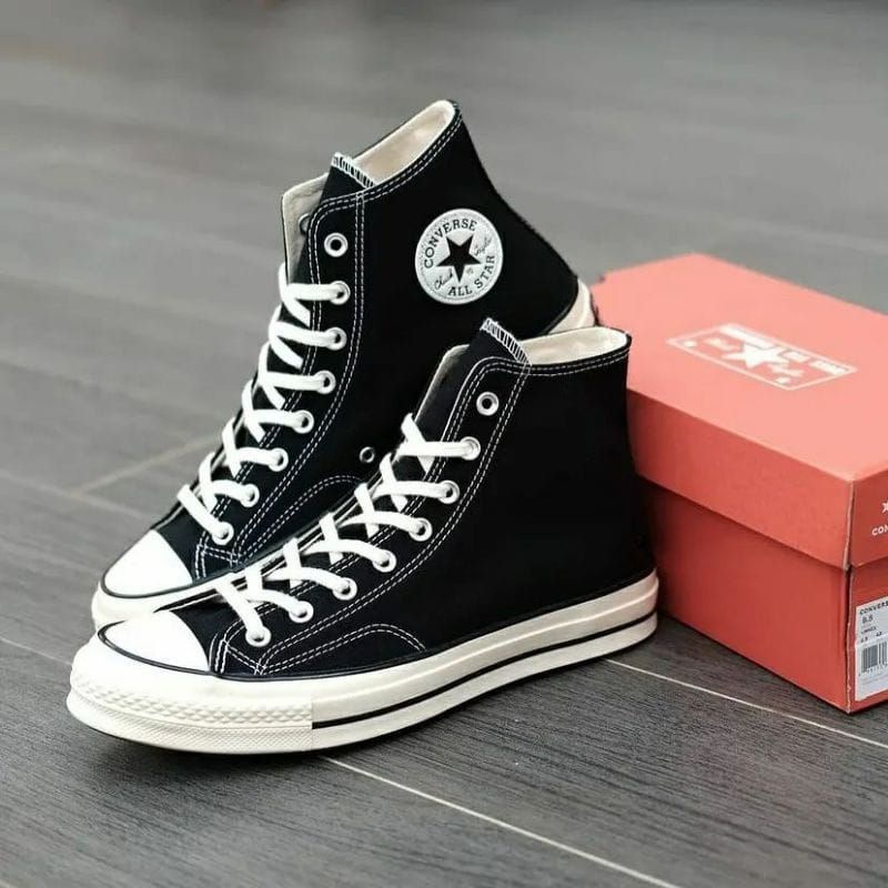 sepatu converse70s all star hitam pria dan wanita sepatu sekolah hitam sepatu kerja sepatu santai grade original premium quality