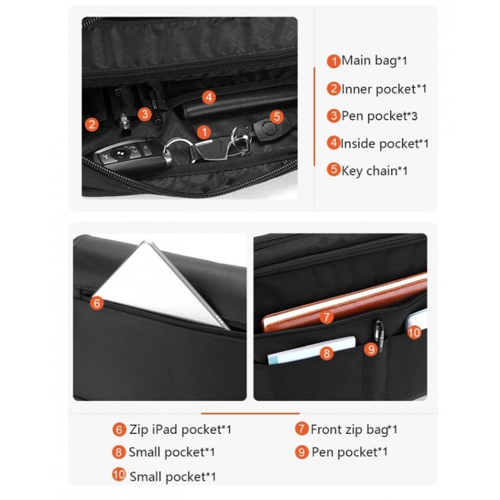 92 TAS ARCTIC HUNTER K00093 Tas Selempang Pria Multifungsi 6L Waterproof