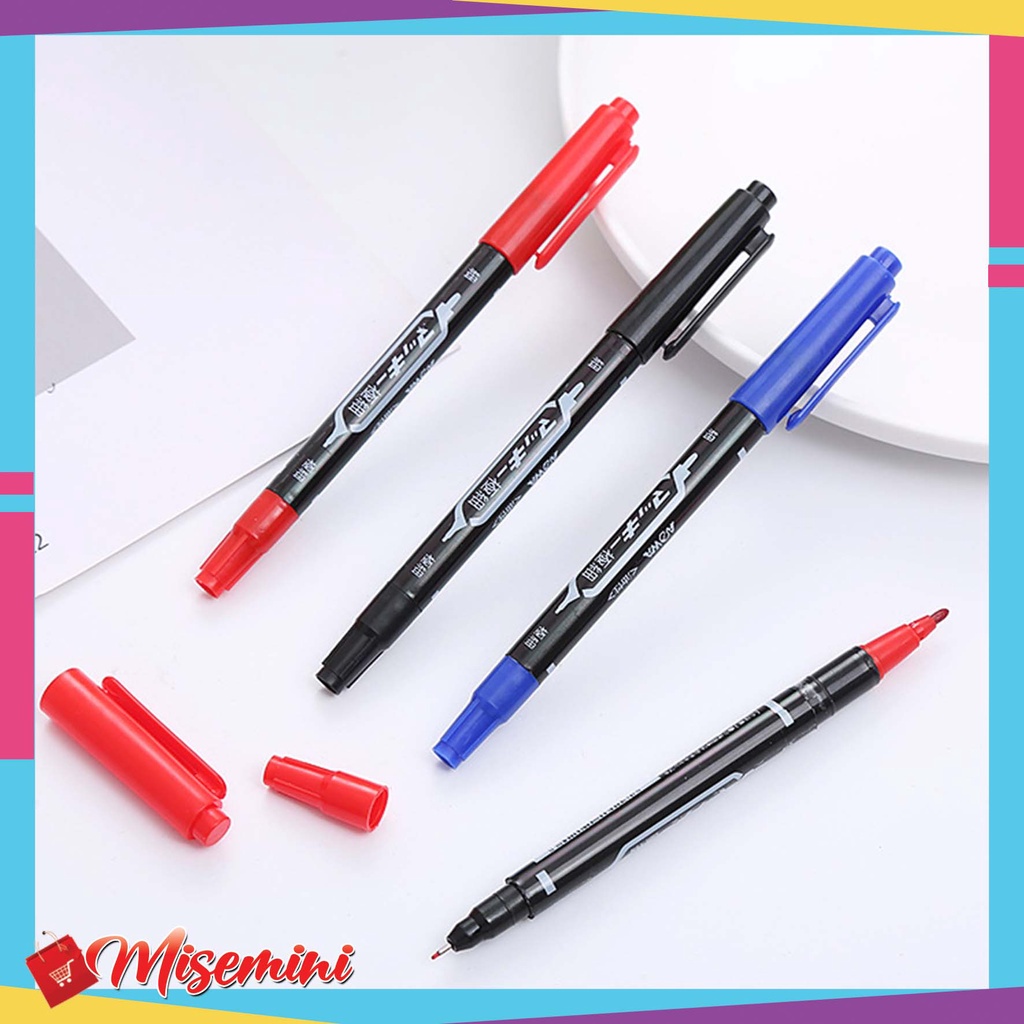 

Ⓜ️ Ⓜ️️Pulpen Spidol 2 in 1 Pena Marker Dua Fungsi Dual Tip