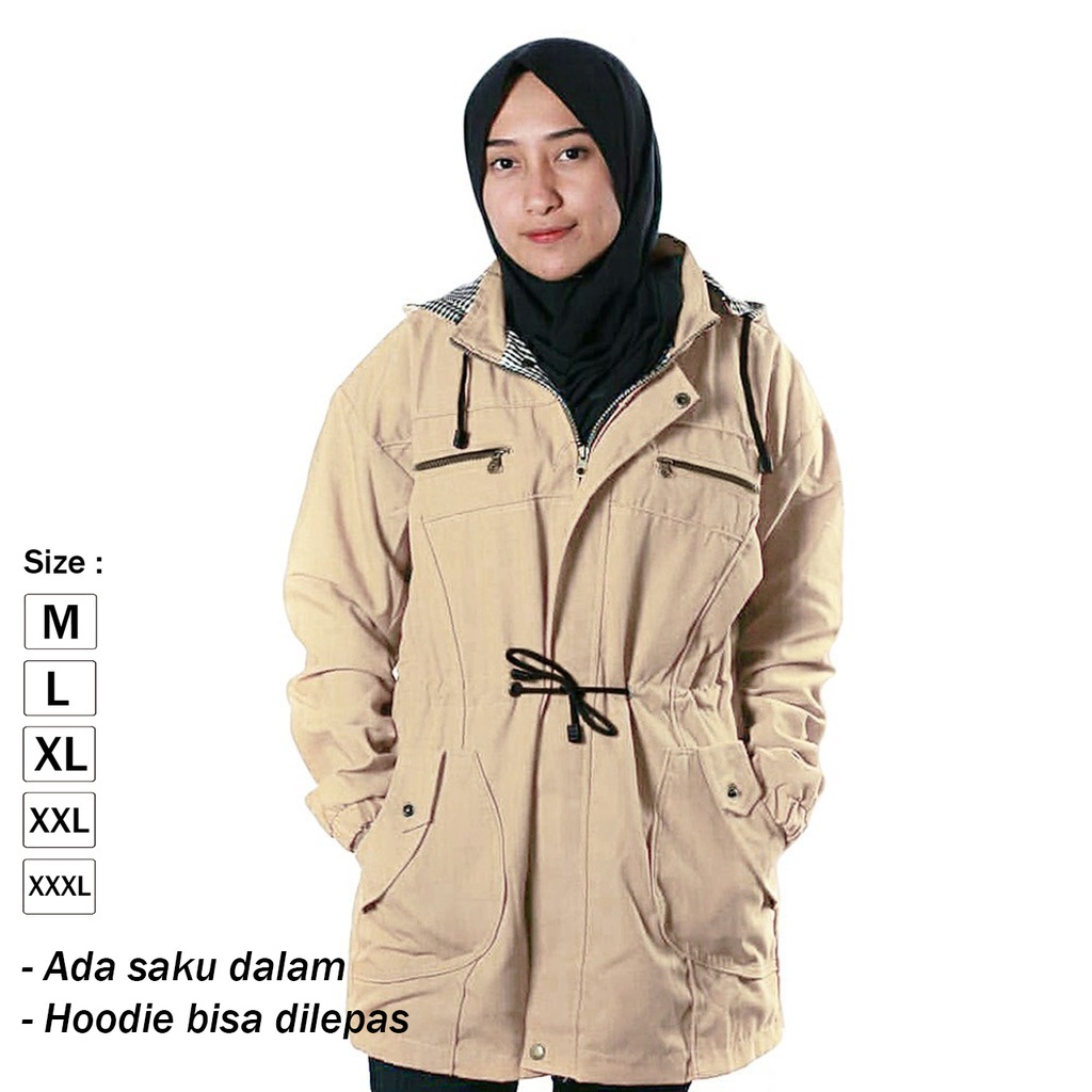 [Promo Shopee] Jaket Parka Canvas Murah / Jaket Parka Wanita