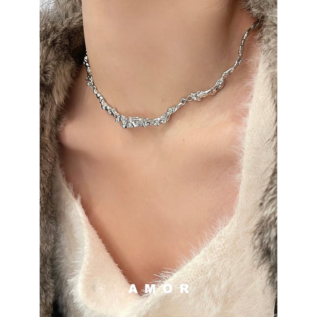 Y2k choker Kalung Perempuan Rantai Klavikula unisex Aksesoris