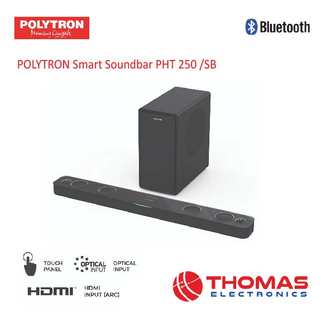 Polytron Smart Soundbar PHT 250 SB Bluetooth USB AUX Garansi Resmi