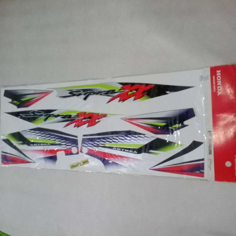 871X0KEVA20ZB lis body /stiker striping honda supra xx 2003 silver Ungu asli ori ahm
