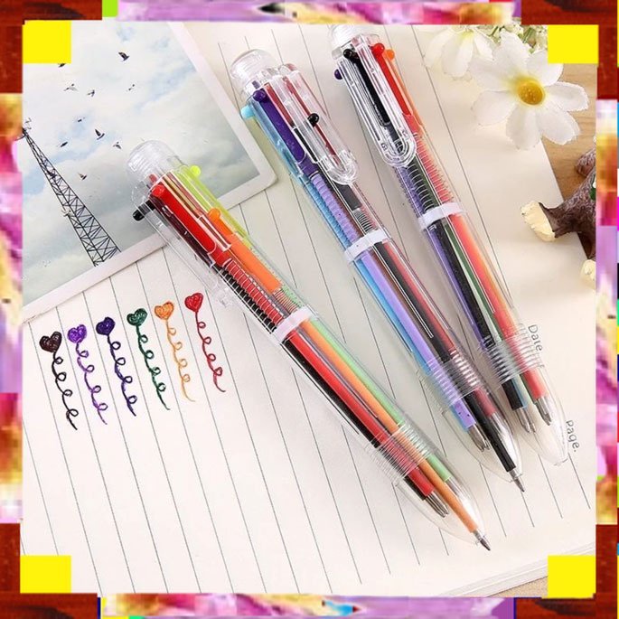 

Termurah Cuci Gudang 6 in 1 Pena Bolpoin Warna-Warni Multi Colored Pen - Multi-ColorTermurah Cuci Gudang