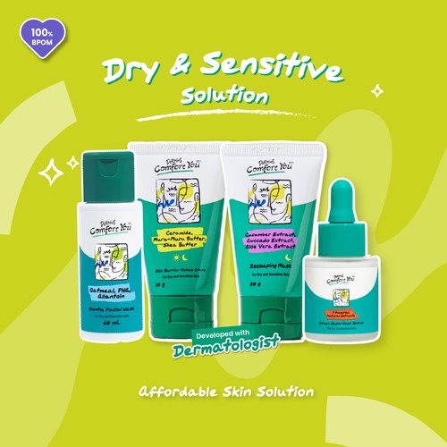 Dermies Comfort You Gentle Facial Wash Sensitive &amp; Dry Skin 60ml - Sabun Wajah Kulit Sensitif dan Kering