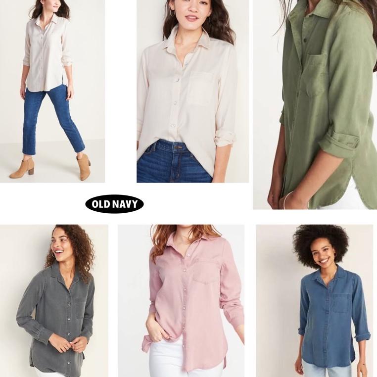 REKOMENDASI Old Navy Reld Tencel Shirt Denim