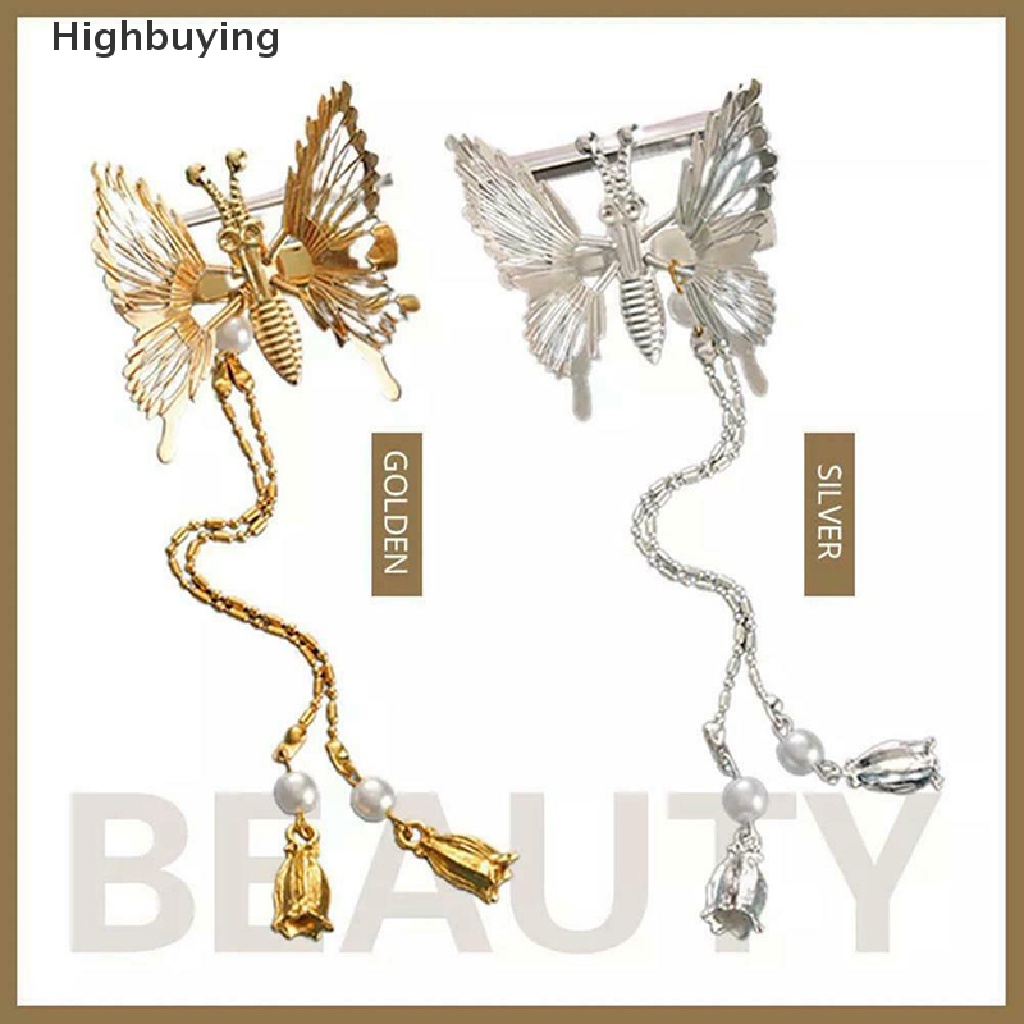 Hbid 1Pcs Jepit Rambut Kupu-Kupu Rumbai Elegan Bergerak Gadis Terbang Shiny Hair Clips Glory