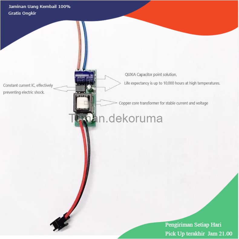 TD - LMP TaffLED Lampu Dinding Hias Outdoor Modern Aluminium 6W 6LED Warm White - D336-3