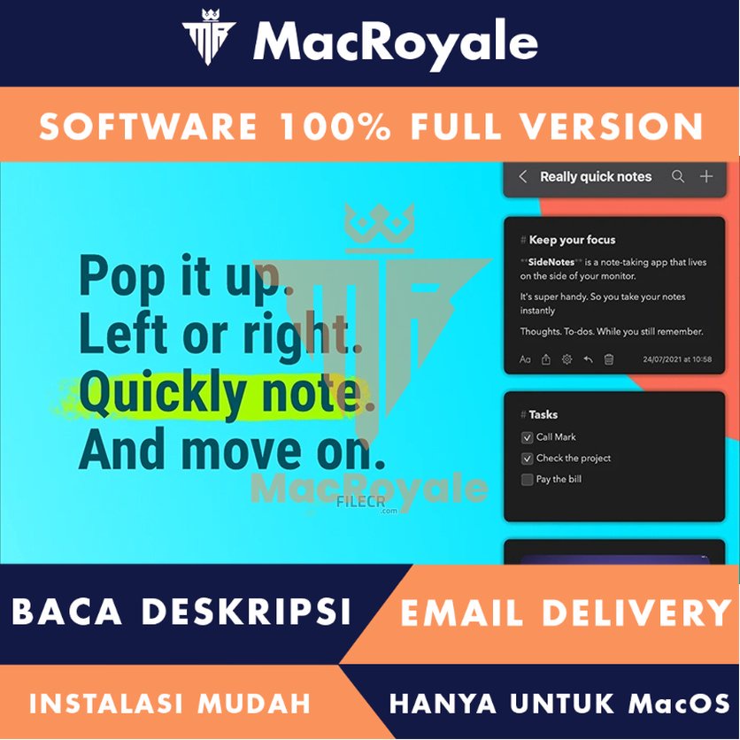 [MacOS] SideNotes Full Version Lifetime Full Garansi