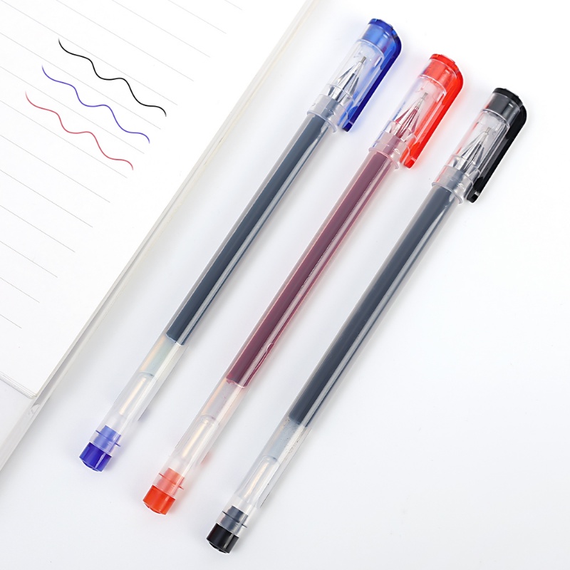 0.38mm Diamond Tip Gel Pen Merah Biru Hitam Refill Ujian Tanda Tangan Pena Alat Tulis Siswa Pena Menulis Perlengkapan Alat Tulis Kantor Sekolah