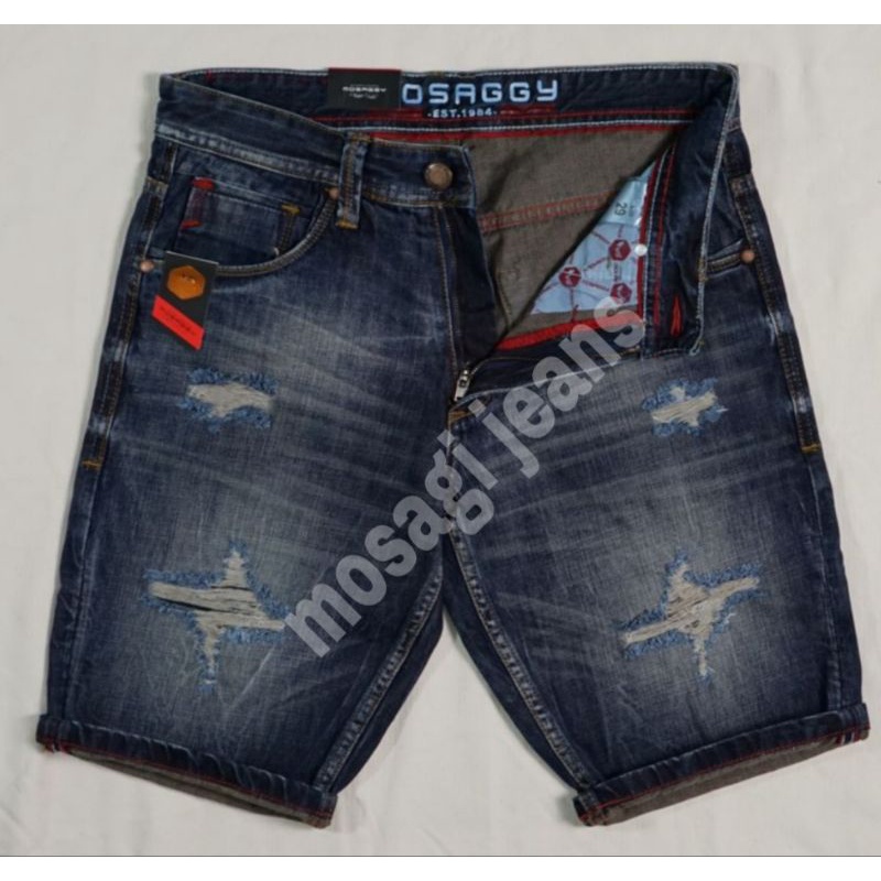 CELANA JEANS PENDEK PRIA MOSAGGY SOBEK PREMIUM