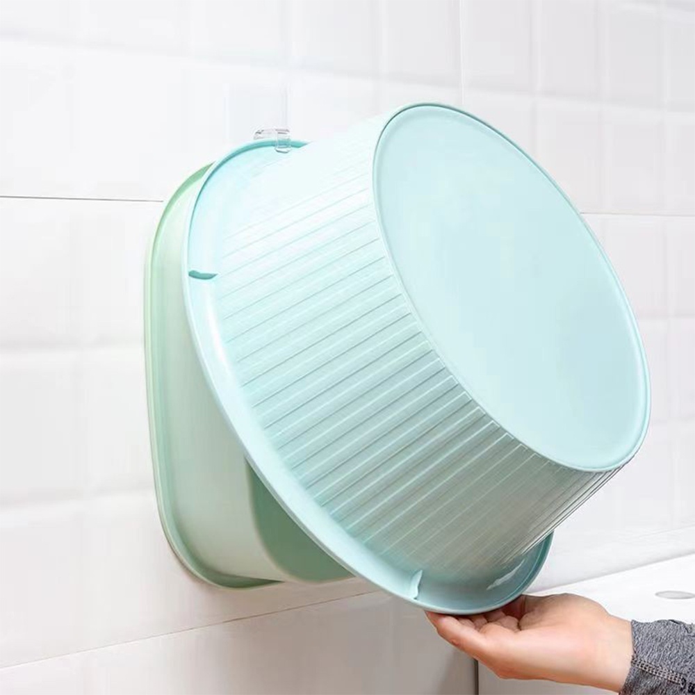 Kait Penyimpanan Wastafel Tempel Dinding Perekat Diri/Rak Penyimpanan Baskom Kamar Mandi/Menghemat Ruang Stainless Holder