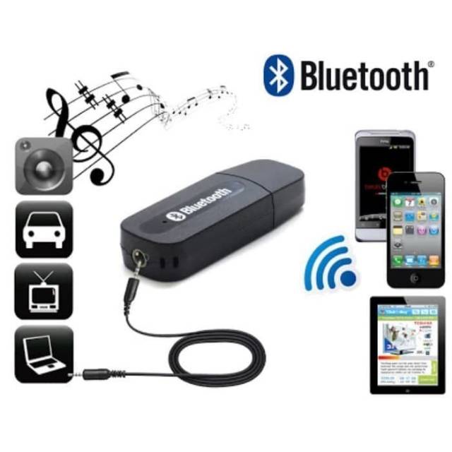 BLUETOOTH AUDIO RECEIVER USB WIRELESS SPEAKER TAPE MOBIL SOUND SYSTEM MUSIC MUSIK HP ANDROID IOS 3.5MM ADAPTER JACK KABEL AUX LINE IN