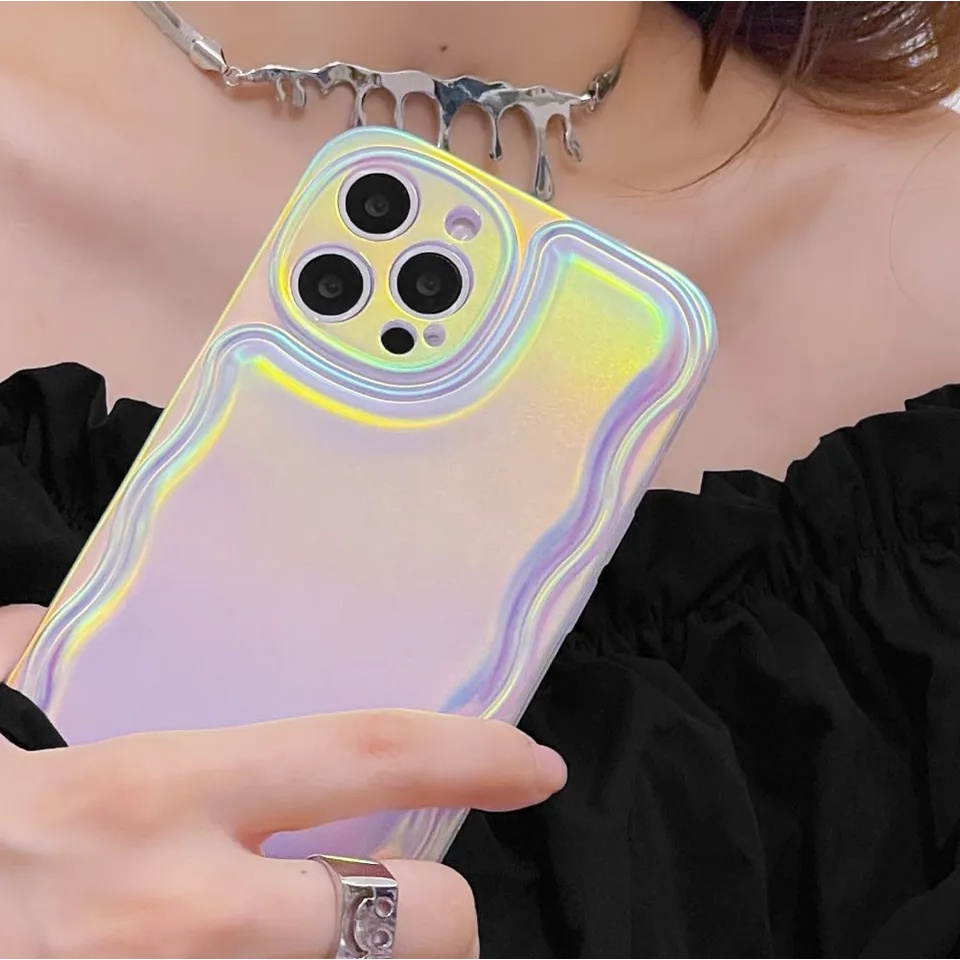 HOLOGRAM Fairy Gradasi Laser Iphone x xr xs max 11 12 13 14 pro max case casing cover