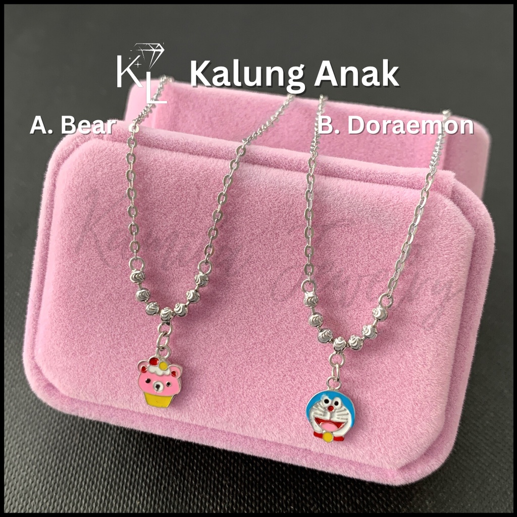 Kalung Perak Anak / Kalung Anak Perak / DORAEMON RILAKKUMA KAMILA Jewelry