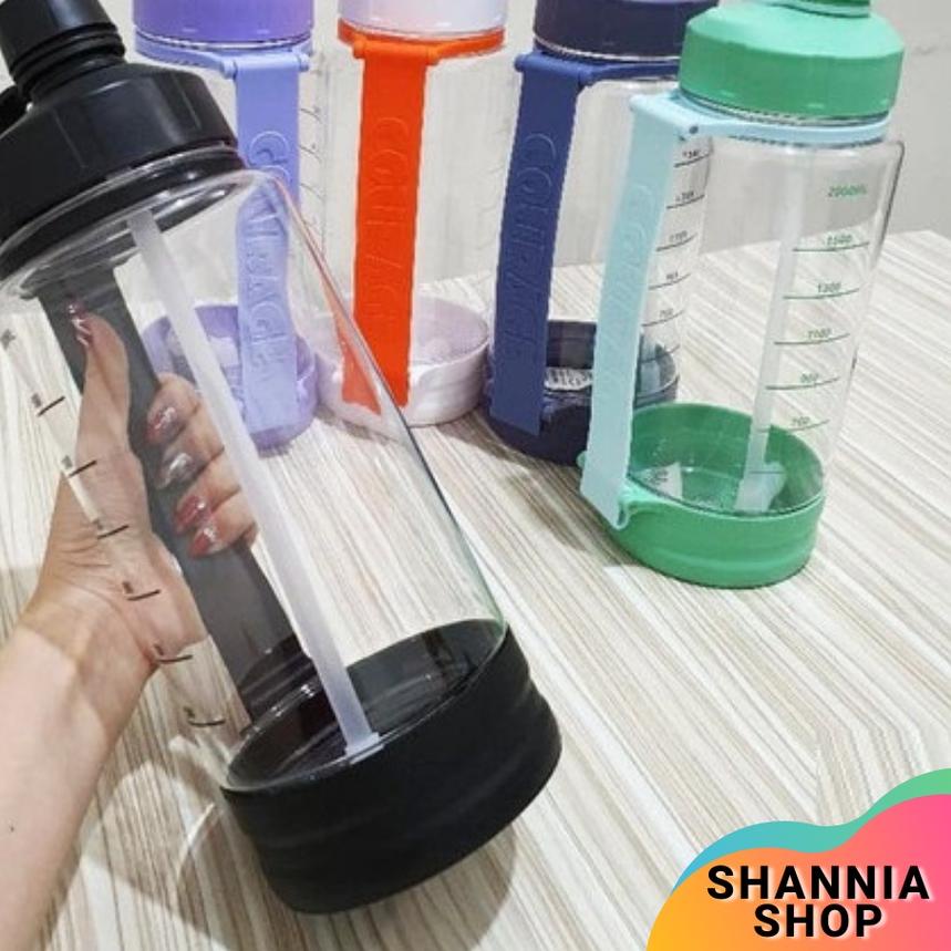 ☋ H9229 Botol Minum COURAGE ML Tumbler Sedotan Besar 2 Liter ✻