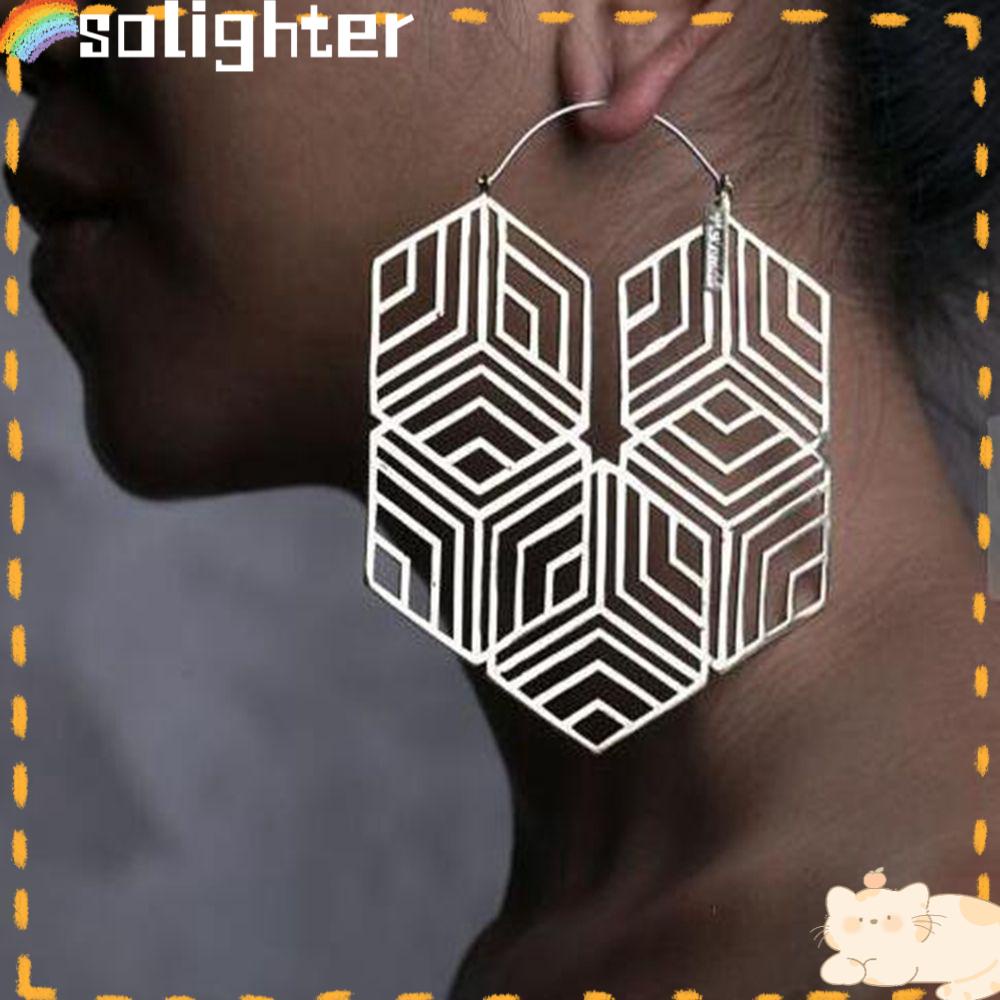 Solighter Anting Hoop Boho Antik Jipsi Tribal Menjuntai Drop