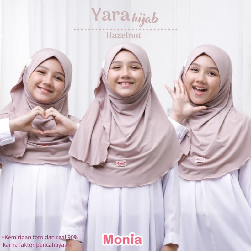 Yara Hijab by Monia Hijab Kids  Hazelnut MLXL | Best Seller Monia Hijab Kids