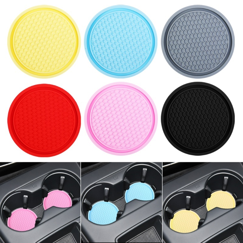 Kreatif Mobil Anti-slip Silicone Coaster/Botol Cangkir Isolasi Tatakan Melingkar Aksesoris Mobil Multi Fungsi