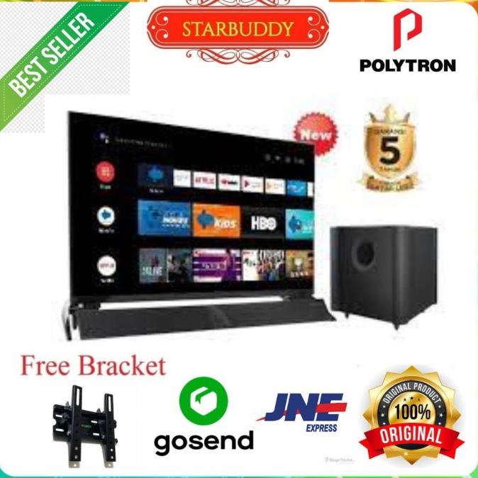 Tv Polytron 32Inch Pld 32Bag9953 Sound Bar Smart Android Digital