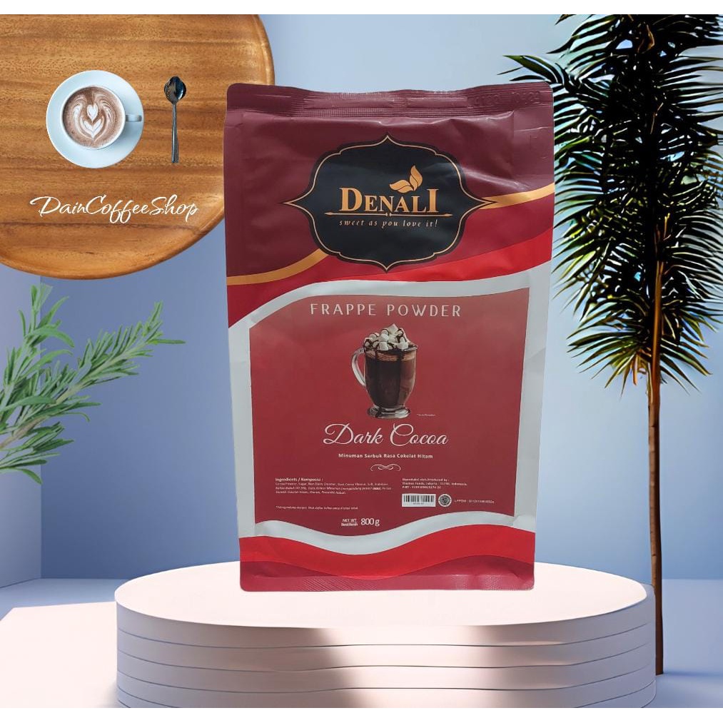

Denali Powder Dark Cocoa 800 gram | Bubuk Frappe Denali Powder | Denali Minuman Bubuk